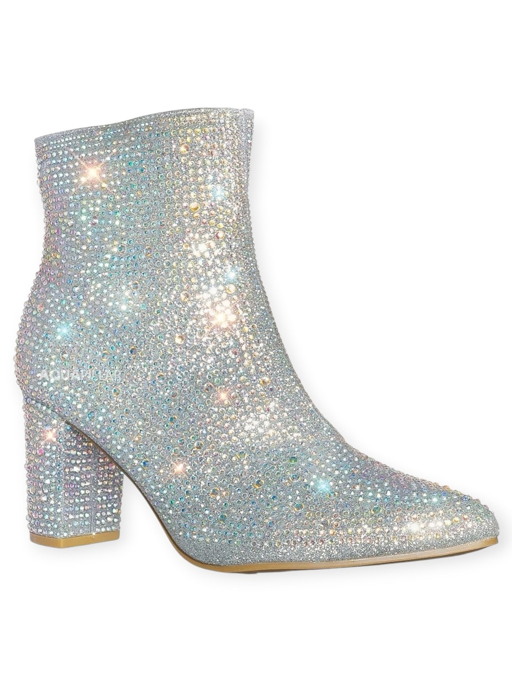 Forever US 7 Rhinestone Bling Embellished Pointed Toe Ankle Booties ICEBERG-12 - Picture 11 of 14
